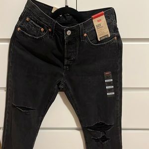 Levi’s 501 Original high rise - black distressed